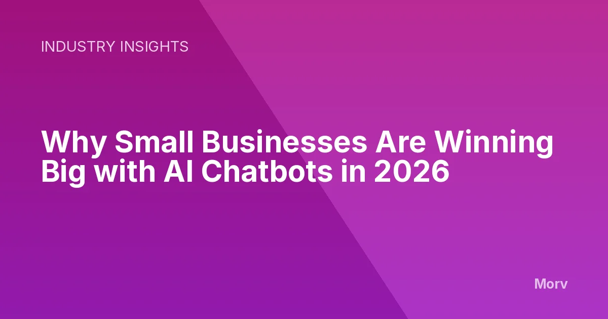 Why Small Businesses Are Winning Big with AI Chatbots in 2026
